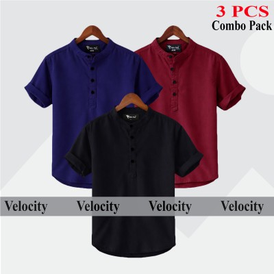 Oxford cotton fabric katua BLUE - MAROON -BLUE