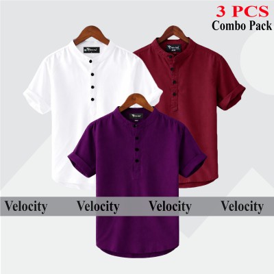 Oxford cotton fabric katua WHITE -MAROON -JAME
