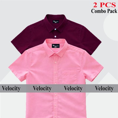 Half Sleeve Shirt For Men's BLACK - PINK