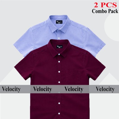Half Sleeve Shirt For Men's SKY-MAROON