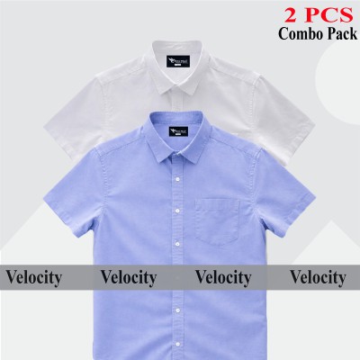 2p Combo Half Sleeve shirt For Men's WHITE -SKY