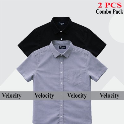 2p Combo Half Sleeve shirt For Men's BLACK -ASH