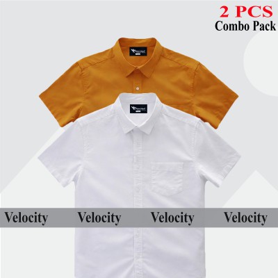 Half Sleeve Shirt For Men's WHITE KATHALI