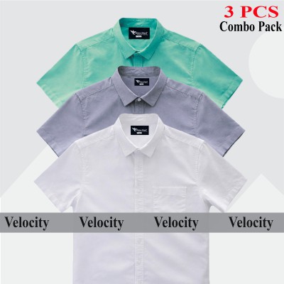 Half Sleeve Shirt For Men's WHITE-PEST-ASH