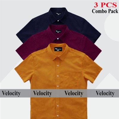 Half Sleeve Shirt For Men's KATHALI -BLACK -MAROON