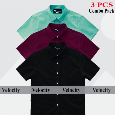 Half Sleeve Shirt For Men's PEST-MAROON -BLACK