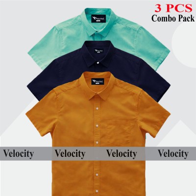 Half Sleeve Shirt For Men's KATHALI -BLACK -PEST