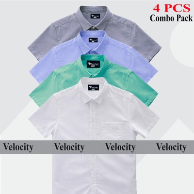 Half Sleeve Shirt For Men's WHITE -SKY PEST-ASH