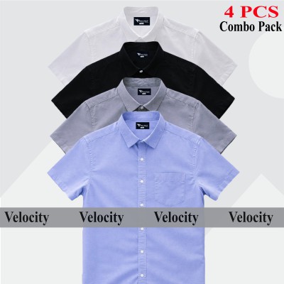 Half Sleeve Shirt For Men's WHITE- BLACK- ASH-SKY