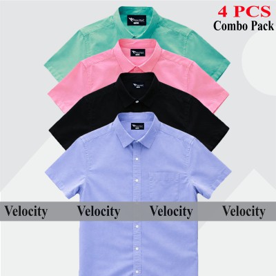 Half Sleeve Shirt For Men's PINK -SKY- -PEST-BLACK