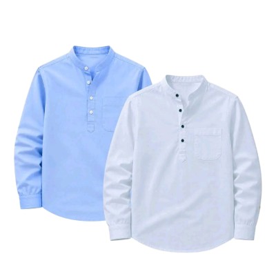 Oxford cotton fabric full sleeve Katua WHITE-SKY