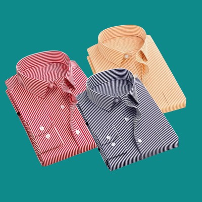 Premium quality Stripe Formal shirt MAROON-ORANGE-BLACK