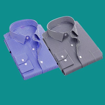 Premium quality Stripe Formal shirt SKY BLUE-BLACK