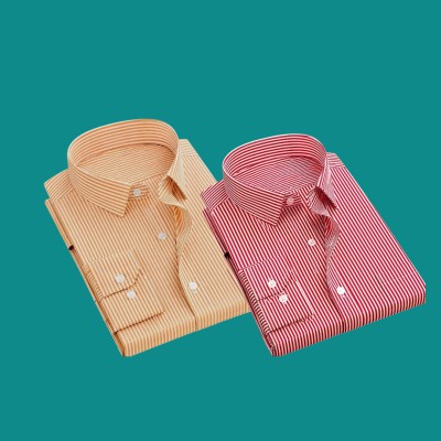 Premium quality Stripe Formal shirt MAROON-ORANGE